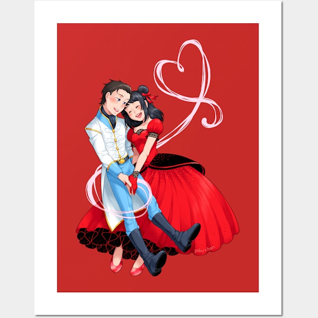 SPECIAL LIMITED TIME ONLY: Cinderella AU! Serenity and Lucas (Type B) Wall Art by PrincessSakuraSerenity